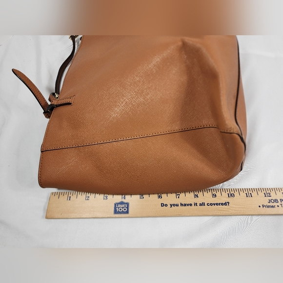 Tory Burch Emerson Canvas Leather Tote Caramel Brown Large Bag - Picture 15 of 15